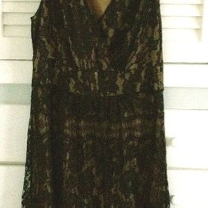 Black Sleeveless Lace Cocktail Dress